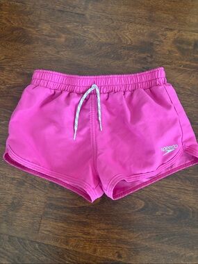 Speedo Girls Pink Athletic Swim Shorts